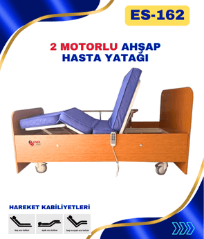 Ahşap 2 Motorlu Ev Tipi Hasta Yatağı: Emek Sağlık ES-162